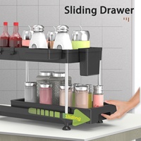 Étagère de cuisine Récipients de rangement pour armoires Organisateurs de tiroirs de cuisine en plastique et rangement pour la maison