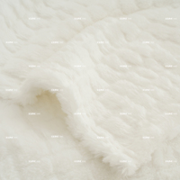 Fabricants de textiles de maison : Plaid léger et doux en jacquard, aspect fourrure de lapin à poils longs, moelleux, pour canapé et voyage