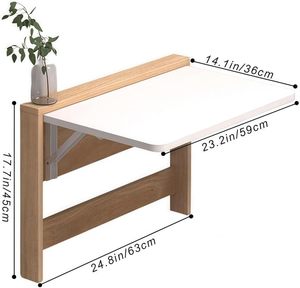 Treo tường gấp bảng gỗ có thể gập lại Tabletop Drop Leaf bàn làm việc nổi máy tính bảng cho phòng ăn phòng giặt ủi - Product Image 2