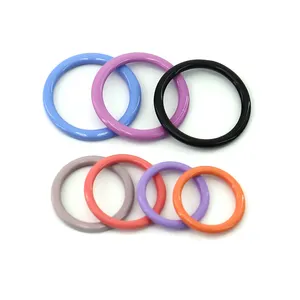 Custom color and size baked enamel color metal O ring 10 15 20 25 30 38MM for Handbag, Pet collar harness set