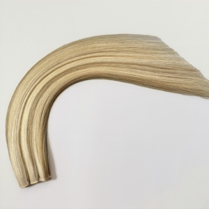 Extensions de cheveux russes Genius Weft au meilleur prix, extensions de cheveux Genius Weft 1b pour salon, vente en gros, cheveux humains vierges fins et invisibles - Product Image 3