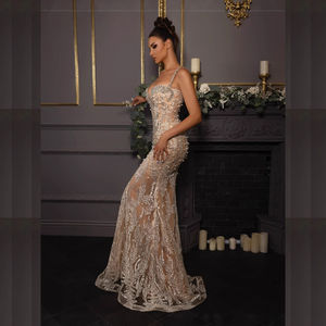 ชุดราตรีหรูหราประดับคริสตัลสำหรับผู้หญิง ปี 2026 ชุดราตรีงานพรอมประดับลูกปัดหนัก ชุดราตรีออกงานหรูหราสง่างาม - Product Image 4