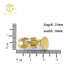 Clip de <span class=keywords><strong>boucle</strong></span> <span class=keywords><strong>d</strong></span>'<span class=keywords><strong>oreille</strong></span> en laiton bricolage boucles <span class=keywords><strong>d</strong></span>'oreilles à clipser rond plat plateau boucles <span class=keywords><strong>d</strong></span>'oreilles Clips - Product Image 2