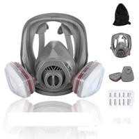 Máscara de Gas Reutilizable y Lavable para Negocios, Máscara Facial Completa con Filtro Reemplazable de Algodón, Material de Silicona y Gel de Goma, Protección de 2 Capas
