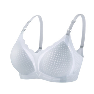 1819 alta qualità Ultra sottile abbigliamento estivo gelatina incollato biancheria intima di maternità traspirante Anti-batteri clip frontali reggiseni per <span class=keywords><strong>allattamento</strong></span> - Product Image 5