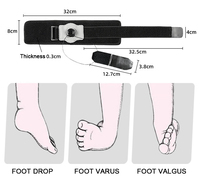 Prévient les crampes et les entorses de la cheville, attelle de compression ajustable pour la cheville, attelle pour pied tombant, orthèse