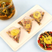 Tisane Naturelle Mélangée aux Baies de Goji, Chrysanthème, Gardénia et Feuilles de Mûrier en Sachet Triangulaire – Boisson Bien-être Directement de l'Usine