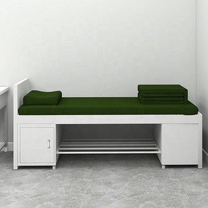 Teel-litera de metal con marco para cama individual, cama individual de metal con armario de almacenamiento para dormitorio de adultos, hotel y hotel - Product Image 3