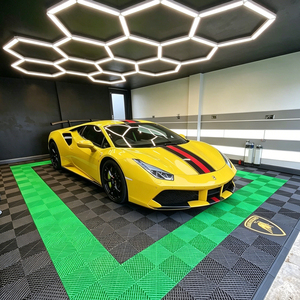 Colorful Interlocking Garage <b>Floor</b> Tiles Car Wash Splicing Grid Grille <b>Plastic</b> <b>Floor</b> <b>Mats</b> Luxury Vinyl Garage Flooring - Product Image 5