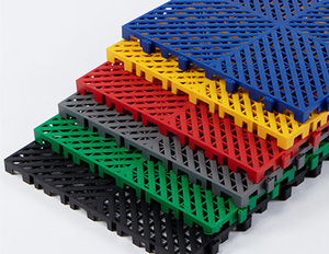 Modern 40*40*2.5 Black PP <b>Plastic</b> Garage <b>Floor</b> Tiles Wear and Anti-Slip Easy Click Installation - Product Image 3