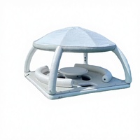 Île flottante gonflable, ponton, bar flottant, plateforme, tente pour fête, usage commercial, matériau PVC, logo personnalisé, garantie 3 ans