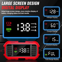 Chargeur de batterie de voiture intelligent FOXSUR FBC1202E 12V/2A, prend en charge le chargeur de batterie au plomb-acide entièrement automatique à charge lente