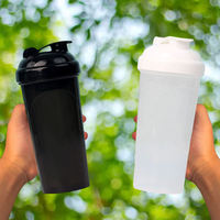 Botellas Mezcladoras de Proteínas para Gimnasio, de Plástico/Acero Inoxidable, 700 ml, Libres de BPA, con Logotipo Personalizado, Resistentes al Agua, Estilo Americano, Venta al Por Mayor