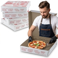 Boîte à pizza personnalisée avec logo, revêtement alimentaire, pelliculage mat, isolation thermique écologique, carton à emporter