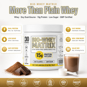 Poudre de Protéine de Lactosérum Faible en Sucre 15g Protéines Marque Privée OEM Vente en Gros Usine Nutrition Sportive Supplément de Récupération Musculaire Sans Gluten - Product Image 3