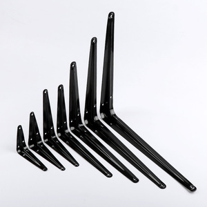 Kit d'étagères murales en fer avec 9 supports triangulaires à angle droit pour des solutions de stockage sûres et robustes - Product Image 4