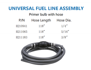 Conjunto de línea de combustible universal FOYO de 118 pulgadas con bombilla de cebado para motores marinos fueraborda, diámetro de 1/4"/5/16"/3/8" - Product Image 6
