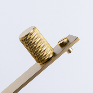 Kenop Gagang Kuningan Mewah Qiansi HK0052, Kenop Tarik Desain Unik dengan Tekstur Knurling untuk Kamar Tidur, Luar Ruangan, Lemari, Furnitur, Dapur - Product Image 6