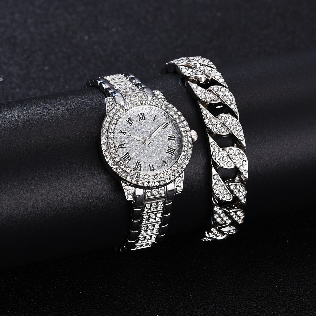 Unisex Silver Luxury Crystal Diamond Quartz Adjustable Bracelet Band Wrist Watch Amazon.com: Gosasa Luxury Unisex Watch Crystal Diamond  main image 3