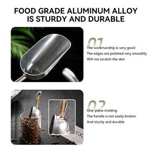 Pala de Hielo de Aluminio, Pala de Metal, Accesorios de Bar, para Harina, Dulces, Cereales, Bodas, Fiestas, Herramienta de Cocina - Product Image 4