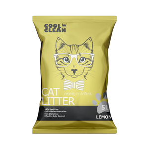 ทรายแมวสีเหลืองดูดซับได้สูงกำจัดกลิ่นอย่างรวดเร็วทำความสะอาดเย็น - Product Image 1