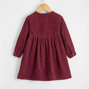 Inverno velluto a coste natale autunno popolare ragazza <span class=keywords><strong>vestito</strong></span> bambini vestiti a maniche lunghe neonata abiti in velluto a coste - Product Image 6