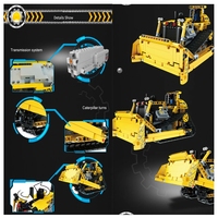 Blocs de construction Bulldozer de machines de construction de King de moule 13015 RC Brique de voiture de chargeur pour le jouet de constructeur d'enfants