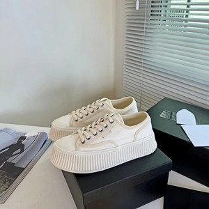 Zapatillas de plataforma de lona con cordones, diseño de dientes de sierra verticales, estilo casual, para mujer, novedad 2026 - Product Image 4