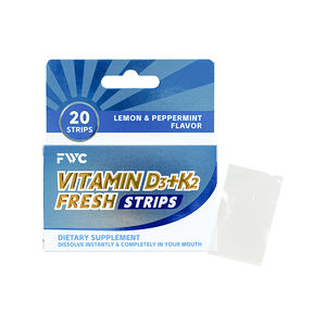 Tiras Orales de Vitamina D <span class=keywords><strong>K2</strong></span> Sin Azúcar para la Función Muscular, Tiras Orales Refrescantes, Película Oral, Suplemento de D3 y <span class=keywords><strong>K2</strong></span> - Product Image 2