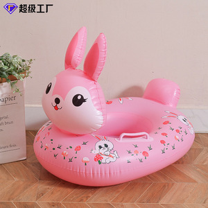Child Inflatable Rabbit Swim <b>Ring</b> Float For Babies 0-5 Years Swimming Pool Safety Seat With Cartoon Pattern - Product Image 3
