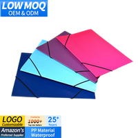 Carpeta de archivos elástica de bolsillo de plástico personalizable de alta calidad A6 tamaño A4 libro/billetera/tablero/caja uso escolar PP fábrica al por mayor