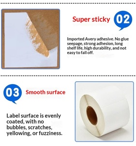 Durable Three-Proof Thermal Heat PET Cutting Shipping Sticker Art Paper Kiss Cut Roll <b>Label</b> for <b>Packaging</b> - Product Image 4