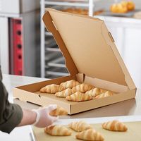 Boîtes à pizza en papier kraft personnalisées avec logo, qualité alimentaire, carton ondulé, emballage pour pizza en gros