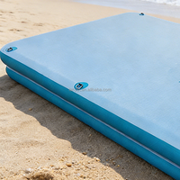 Hailebao Plateforme flottante gonflable portable en PVC pour sports nautiques 300x200x15cm, en tissu Drop-stitch, pour ponton, bateau de pêche, tapis aquatique