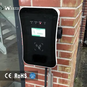 Fast Home EVSE LCD Screen Wallbox 7kw Ev Chargeur mural Ev Car Charging Commercial Wall Box 3 Phase AC EV Station de charge