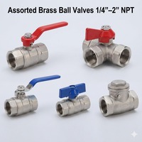 Vanne à boisseau sphérique en laiton forgé YOD OEM, filetage NPT femelle, poignée longue, à passage complet de 1/2 à 3/4 pouce, pour eau, gaz, irrigation et plomberie