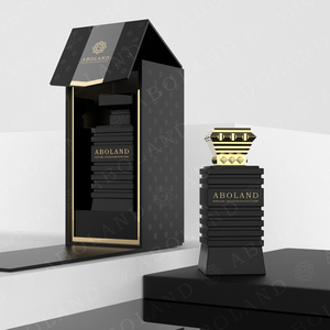 ขวดน้ำหอมแก้วดีไซน์พิเศษขนาด 100 มล. พร้อมหัวฉีดแบบปั๊ม ฝาขวดปรับแต่งได้ พิมพ์ลายบนพื้นผิว บรรจุภัณฑ์พรีเมียมพร้อมกล่อง - Product Image 3