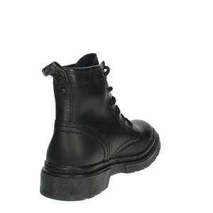 Botines de mujer de cuero negro con cordones estilo trabajo - Product Image 3