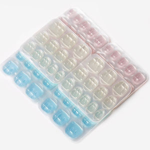 Colle pour <span class=keywords><strong>faux</strong></span> <span class=keywords><strong>ongles</strong></span> <span class=keywords><strong>double</strong></span> <span class=keywords><strong>face</strong></span>, 24/12 pièces, couleur rose et bleue, transparente - Product Image 2