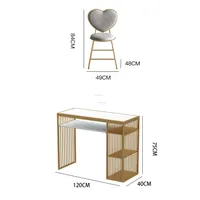 Ensemble table et chaise de manucure, fabricant de mobilier de salon, vente en gros, table à ongles individuelle, OEM ODM, logo personnalisé, qualité professionnelle