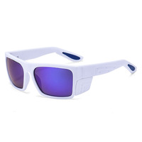 Lunettes de soleil de sport de sécurité à succès, verres miroir rouge, bleu, vert, avec protection latérale carrée, pour hommes et femmes