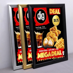 Marco de aluminio grueso para <span class=keywords><strong>restaurante</strong></span>, tablero de menú LED, señal de luz, A0, A1, A2, <span class=keywords><strong>A3</strong></span>, A4, tamaño 28mm - Product Image 6