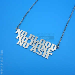 Custom <b>Letter</b> Logo Necklace Hollowed Out English Font <b>Brass</b> Stainless Steel Pendant Fashion Jewelry - Product Image 1