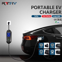Chargeur EV portable 32A AC 7kW Type 1 pour véhicule électrique avec prise d'alimentation, protection contre les fuites IP55, câble de 5m - Vente flash