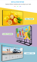 Écran vidéo mural LCD capacitif 4K pour l'affichage publicitaire dans les centres commerciaux et les magasins de détail