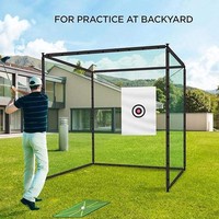 Filet d'entraînement de golf d'intérieur avec cage à balles, en polyéthylène haute densité et tissu Oxford