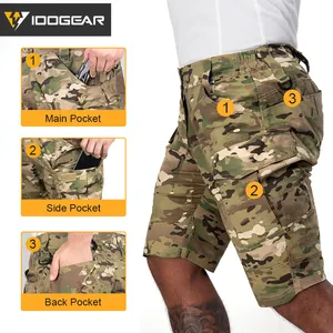 IDOGEAR 2024 Summer Elastic Camo Shorts Men Shorts Sports Duty Combat Tactical Pants Tactical Cargo Shorts For Men