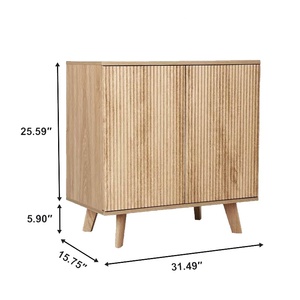 Moderno Simple MDF Tablero de madera Panel de gabinete <span class=keywords><strong>Aparador</strong></span> de rayas verticales personalizado para comedor Sala de estar Dormitorio Muebles de hotel - Product Image 6