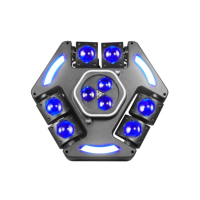 Projecteur d'effets 4-en-1 120W OEM/ODM avec laser RGBW LED, contrôlé par la voix, DMX512 pour DJ, discothèque, fête, concert, événement