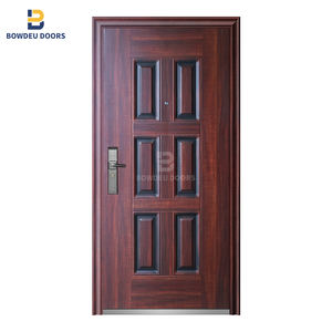 أبواب أمان فولاذية جديدة التصميم بأسعار منخفضة للشقق، أبواب مدخل أمامية آمنة، أبواب فولاذية للحماية - Product Image 1